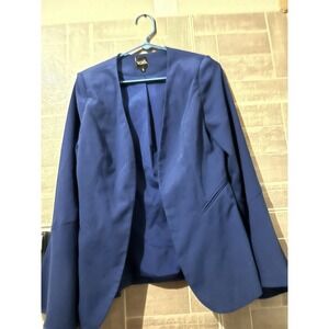 Xoxo Navy Blue Blazer With Bell Sleeves‎ Size Medium